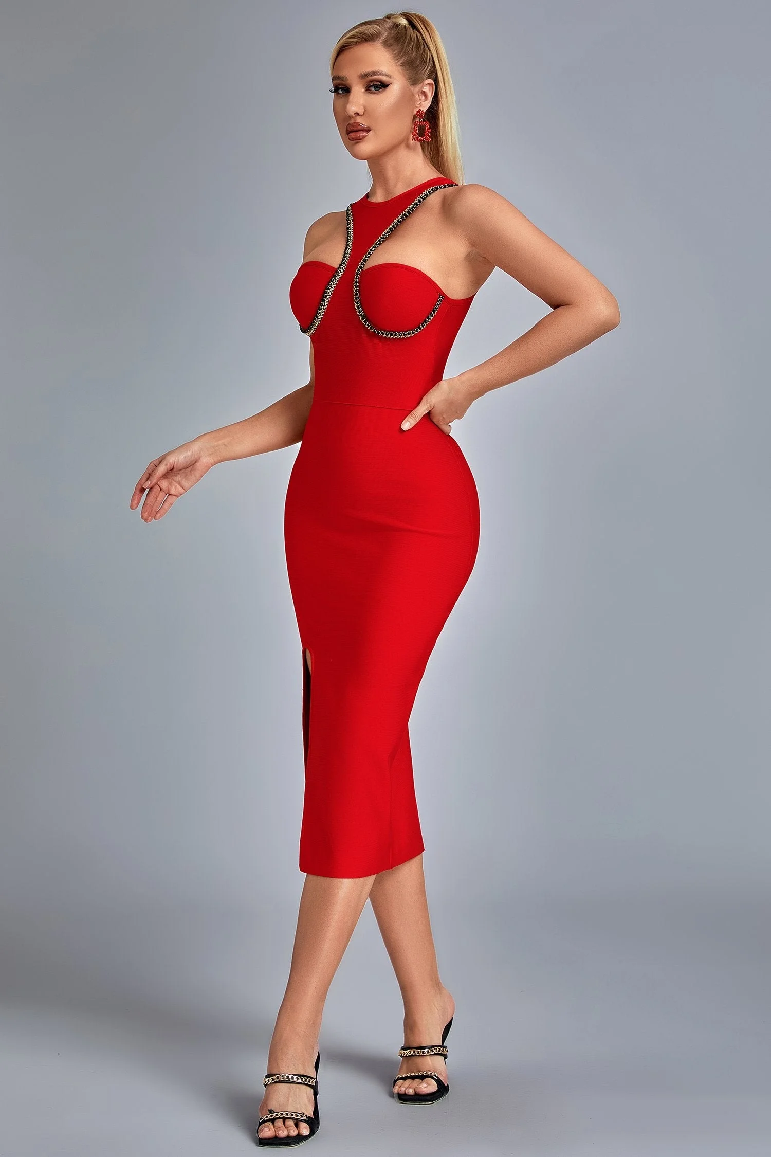 New Red 2023 Off Shouder Split Knee Length Bandage Dresses Embellished Party Evening Dropship Wholesale
New Red 2023 Off Shouder Split Knee Length Bandage Dresses Embellished Party Evening Dropship Wholesale