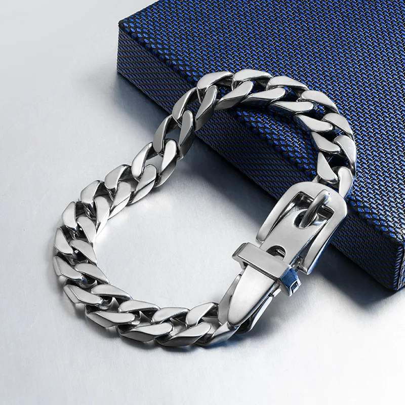 S925 Sterling Silver Belt Buckle Bracelet Punk Style Men and Women Cuban Chain Luxury Trend Fashion Jewelry Couple Party Gift
S925 Sterling Silver Belt Buckle Bracelet Punk Style Men and Women Cuban Chain Luxury Trend Fashion Jewelry Couple Party Gift