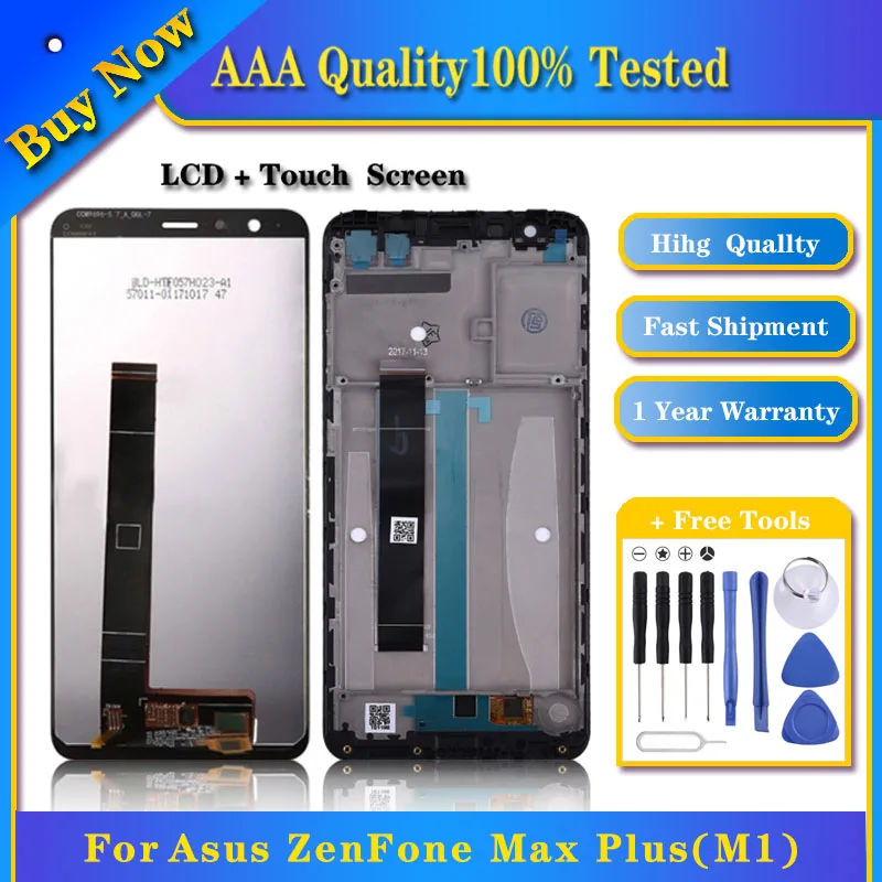 

100% Tested OEM LCD Screen for Asus Zenfone Max Plus (M1) X018DC X018D ZB570TL Digitizer Full Assembly Replacement Phone Parts