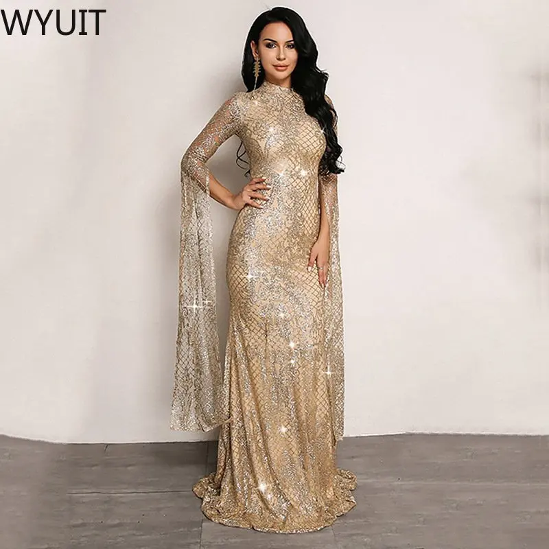 Women Dress Elegant Party Spring Autumn Dresses New O-neck Solid Slim Shiny Hot Silver Dinner Lady Maxi Dress Lugentolo dress
Women Dress Elegant Party Spring Autumn Dresses New O-neck Solid Slim Shiny Hot Silver Dinner Lady Maxi Dress Lugentolo dress