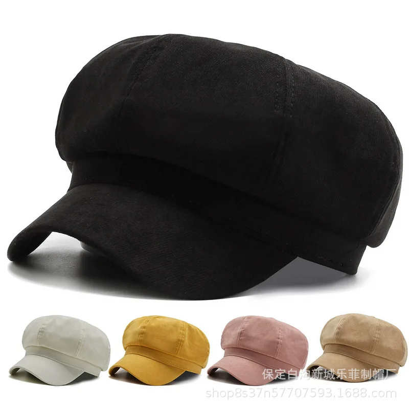 NY New Beret Solid Color Octagonal Hat Designer Fashion Dome Hat Personality Street Women Autumn Winter Hat Slimming Warm Gift
NY New Beret Solid Color Octagonal Hat Designer Fashion Dome Hat Personality Street Women Autumn Winter Hat Slimming Warm Gift
