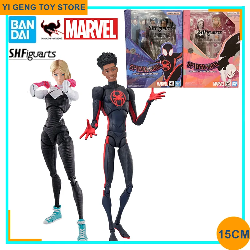 Original Bandai Shfiguarts Marvel Spider-Man: Across The Spider-Verse Miles Morales Ghost-Spider Gwen Stacy Action Figures Toys
Original Bandai Shfiguarts Marvel Spider-Man: Across The Spider-Verse Miles Morales Ghost-Spider Gwen Stacy Action Figures Toys