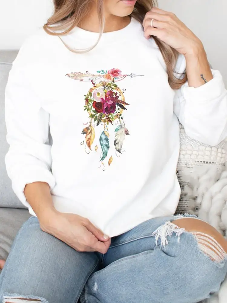 Feather Flower Love Style Fashion Print Autumn Fall Spring Lady Pullovers For Women Female Casual Clothing Graphic Sweatshirts
Feather Flower Love Style Fashion Print Autumn Fall Spring Lady Pullovers For Women Female Casual Clothing Graphic Sweatshirts