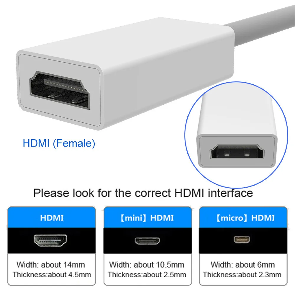 Переходник с Mini DP на HDMI-совместимый кабель преобразователь 1080p HD разъем