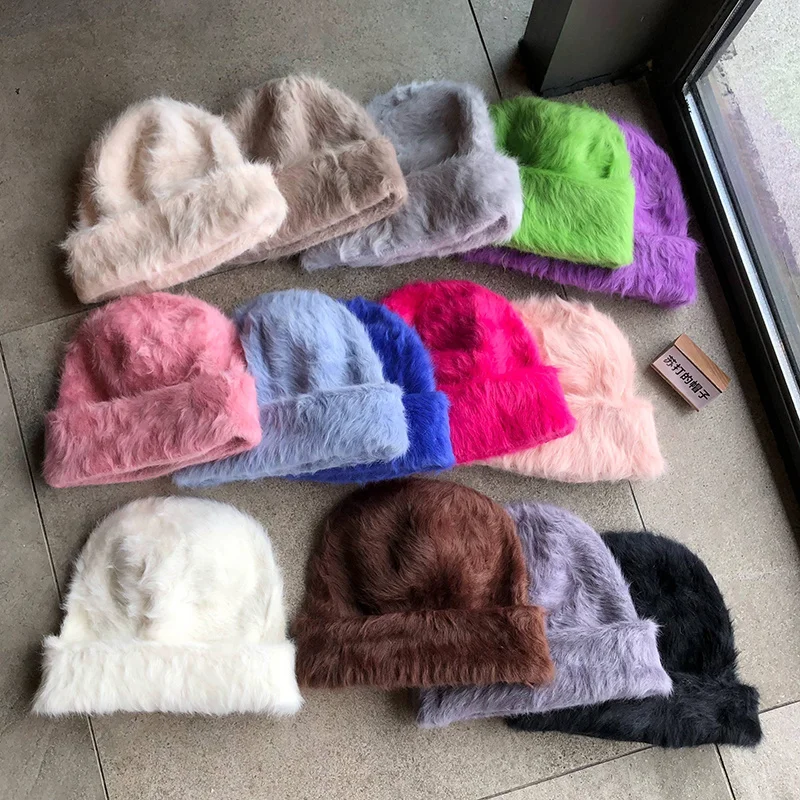 Real Rabbit Fur Cap For Women In Winter Warm Fur Cap Rabbit Hair Baotou Knitted Cap Fashion Solid Color Warm Hat
Real Rabbit Fur Cap For Women In Winter Warm Fur Cap Rabbit Hair Baotou Knitted Cap Fashion Solid Color Warm Hat