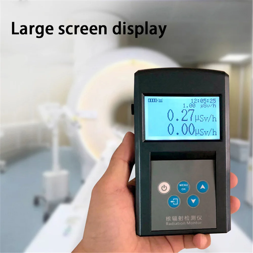 Radiation Detector Geiger Counter Beta Gamma X-Ray with Alarm Marble Tester Tool LCD Display Radioactive Detector
Radiation Detector Geiger Counter Beta Gamma X-Ray with Alarm Marble Tester Tool LCD Display Radioactive Detector