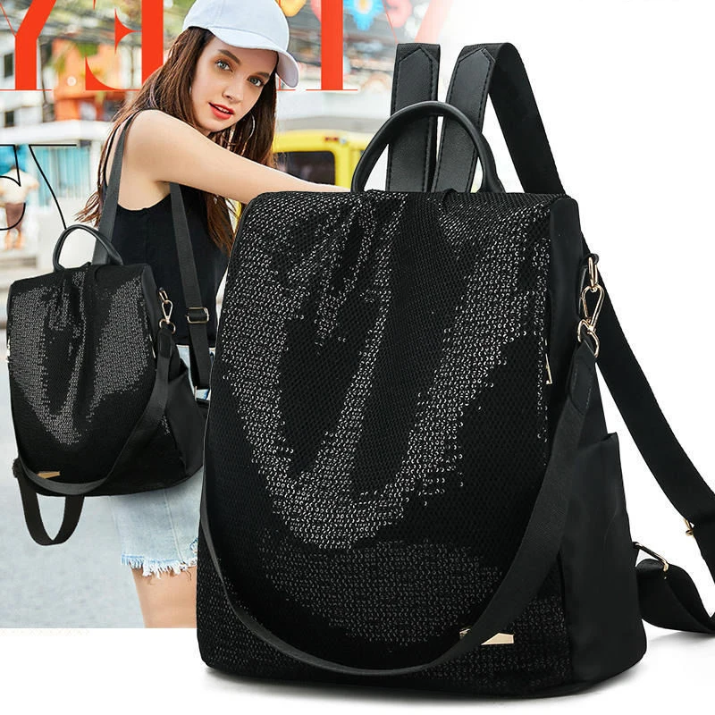 Fashion Sequins Women's Backpack Multi Pocket Waterproof Travel Bag Large Capacity Anti Theft Backpacks Female School Bags
Fashion Sequins Women's Backpack Multi Pocket Waterproof Travel Bag Large Capacity Anti Theft Backpacks Female School Bags