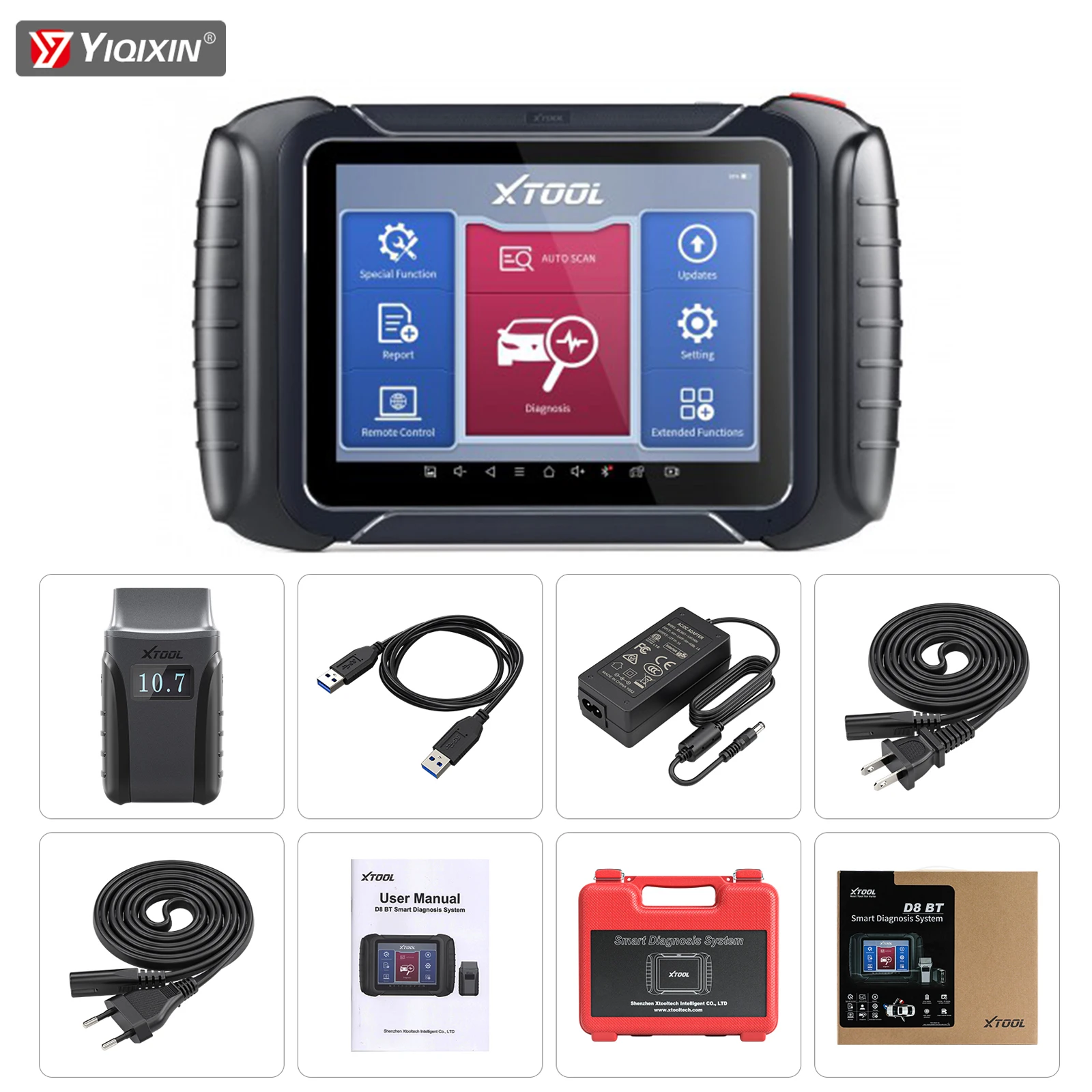 Автомобильный диагностический инструмент полной системы OE XTOOL D8 BT активный тест сканер кодирования ECU подключение OBD2/EOBD ключевой программатор Поддержка CAN FD
Автомобильный диагностический инструмент полной системы OE XTOOL D8 BT активный тест сканер кодирования ECU подключение OBD2/EOBD ключевой программатор Поддержка CAN FD