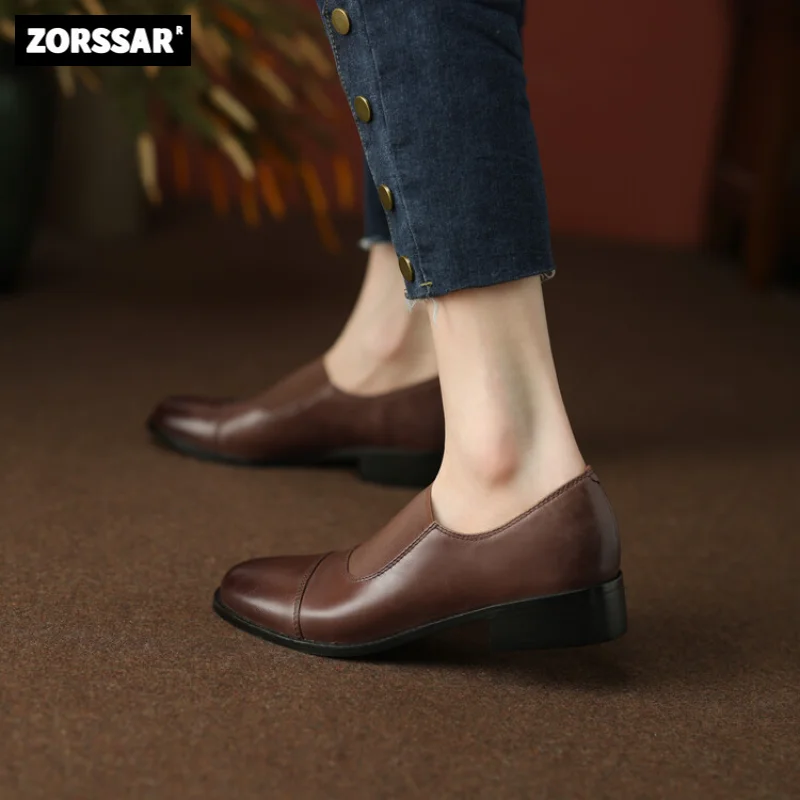 Plus Size Women Pumps Low heel cow leather Shallow Square Toe High Heels Single shoes Fashion Casual loafers Women career shoes
Plus Size Women Pumps Low heel cow leather Shallow Square Toe High Heels Single shoes Fashion Casual loafers Women career shoes