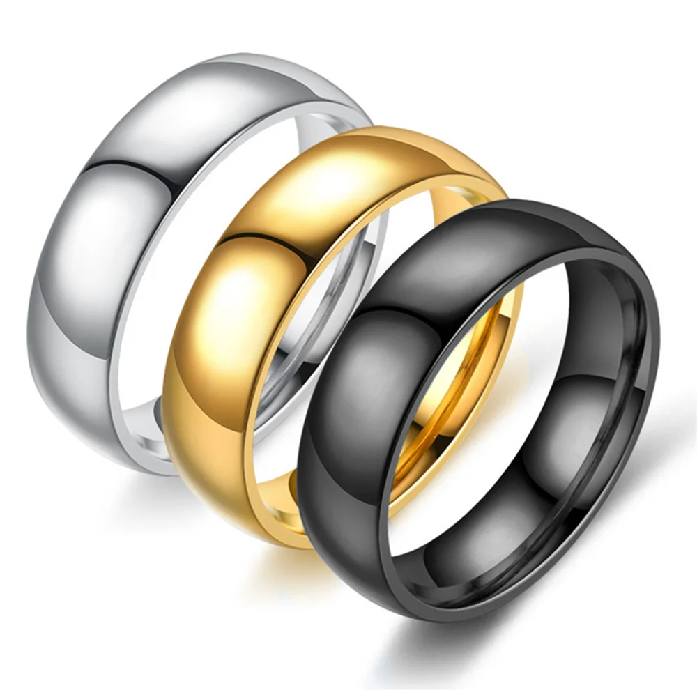 Simple Ring 6mm Gold Color Stainless Steel Wedding Engagement Classic Smooth Rings For Women and Men Jewelry Dropshipping
Simple Ring 6mm Gold Color Stainless Steel Wedding Engagement Classic Smooth Rings For Women and Men Jewelry Dropshipping