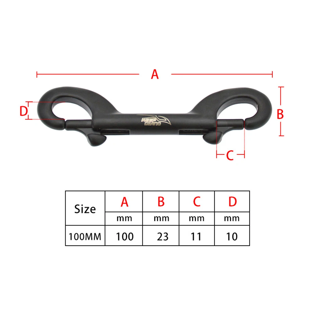 Scuba Diving Snap Hook Black/White/Purple Double Ended 100x23x10mm 1x Accessories Durable High Quality Material
Scuba Diving Snap Hook Black/White/Purple Double Ended 100x23x10mm 1x Accessories Durable High Quality Material