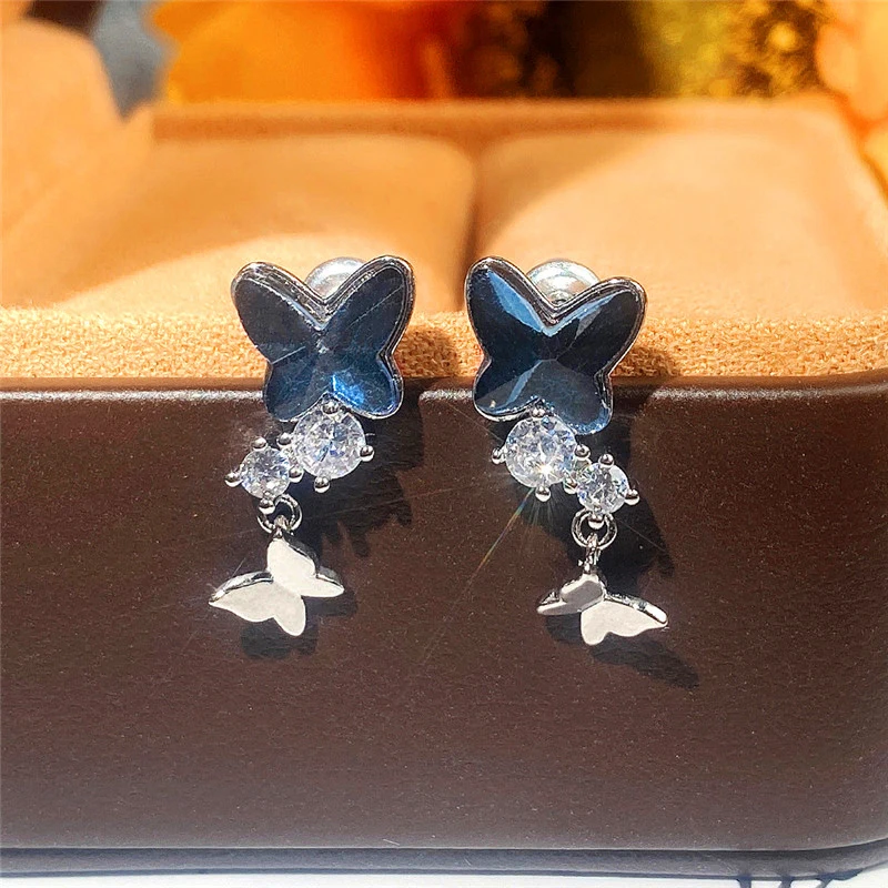 New Aesthetic Blue Butterfly Dangle Earrings for Women Wedding Ceremony Dance Party Beautiful Female Accessories New Jewelry
New Aesthetic Blue Butterfly Dangle Earrings for Women Wedding Ceremony Dance Party Beautiful Female Accessories New Jewelry