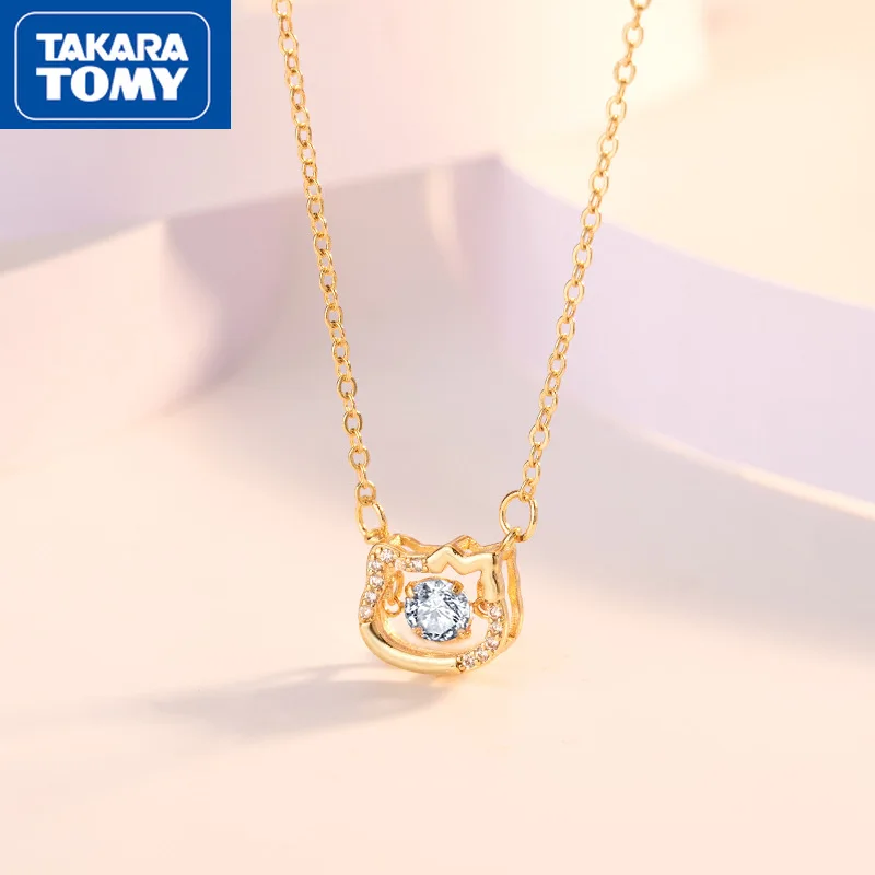 TAKARA TOMY Women's Hello Kitty Diamond Pendant Necklace for Girls Copper Gold Adjustable Exquisite Ladies Clavicle Necklace
TAKARA TOMY Women's Hello Kitty Diamond Pendant Necklace for Girls Copper Gold Adjustable Exquisite Ladies Clavicle Necklace