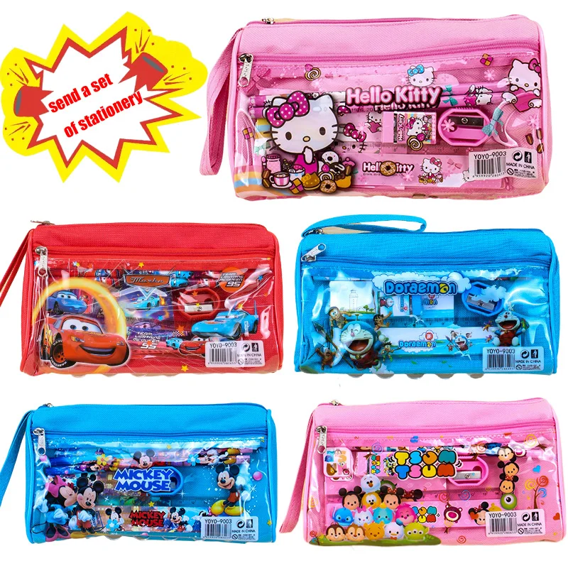 Sanrios Kitty Pencil Case Send Stationery Cars Spiderman Mickey High Capacity Student Double Grid Zipper Storage Bag Child Gifts
Sanrios Kitty Pencil Case Send Stationery Cars Spiderman Mickey High Capacity Student Double Grid Zipper Storage Bag Child Gifts