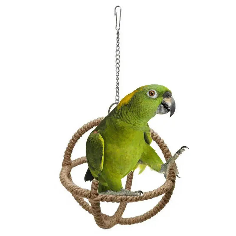 

Bird Swings Toy With Hanging Bell For Cockatiels Parakeets Cage Accessories Birdcage Parrot Perch Hanging Swing