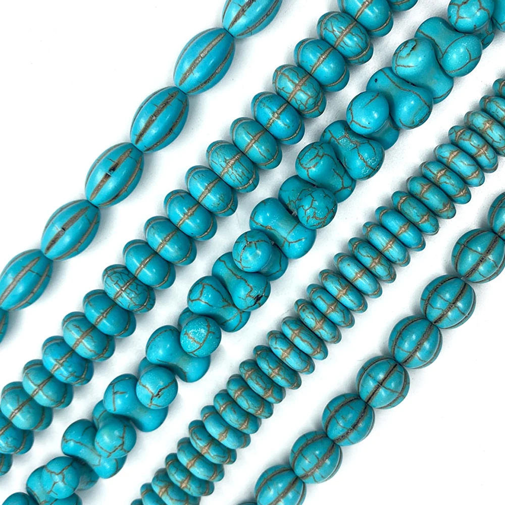 Blue Turquoise Bead Synthetic Stone Pumpkin Abacus Bones Wheel Shape Loose Beads Jewelry Making Necklace Pendant DIY Accessories
Blue Turquoise Bead Synthetic Stone Pumpkin Abacus Bones Wheel Shape Loose Beads Jewelry Making Necklace Pendant DIY Accessories