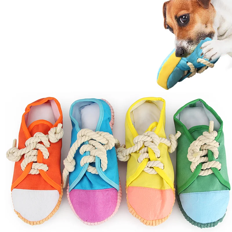 Funny Shoes Chew Pet Toys Clean Tooth Rope Chew Shoes Rope Squeak Puppy Bite Dog Toy Canvas Shoes Pet Sounding Dog Teeth Clean
Funny Shoes Chew Pet Toys Clean Tooth Rope Chew Shoes Rope Squeak Puppy Bite Dog Toy Canvas Shoes Pet Sounding Dog Teeth Clean