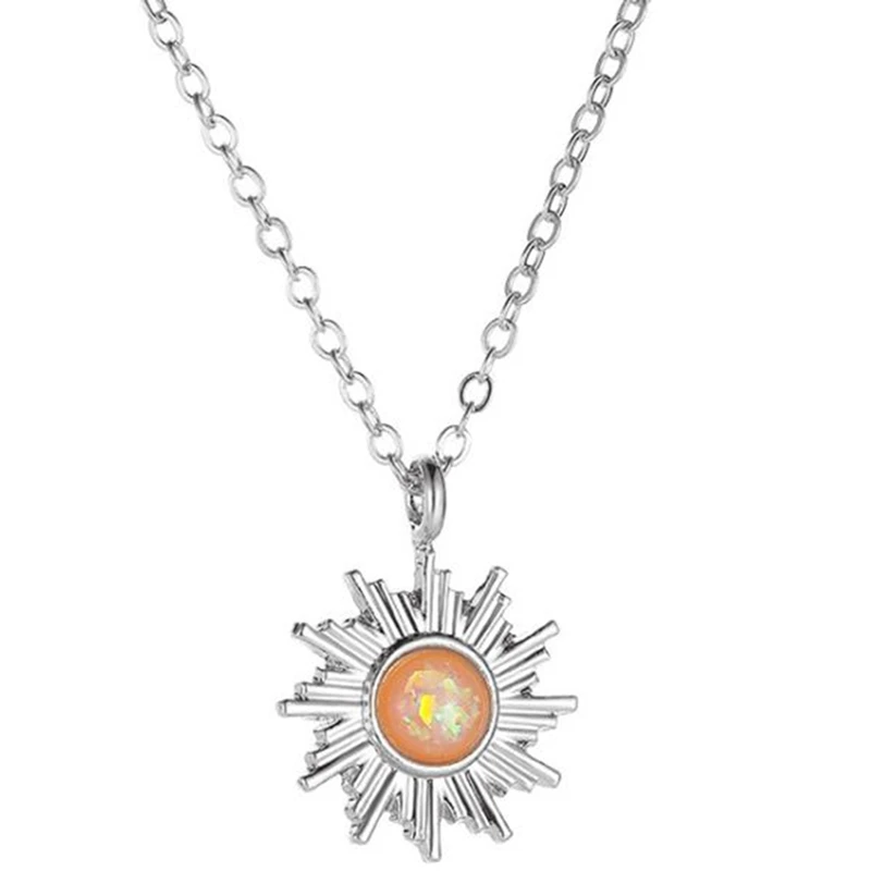 Simple Opal Sun Flower Pendant Clavicle Chain Small Sun Necklace New Necklace 2021 Wholesale
Simple Opal Sun Flower Pendant Clavicle Chain Small Sun Necklace New Necklace 2021 Wholesale