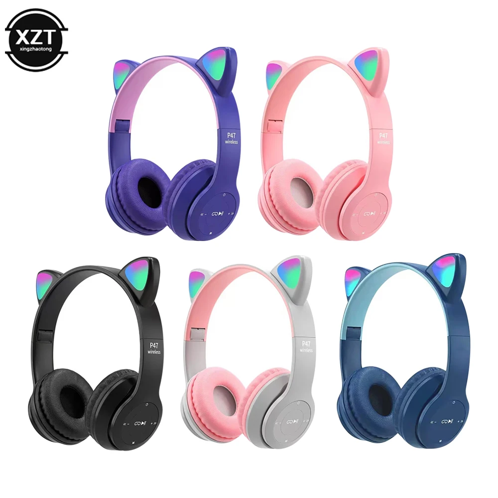 Cute Cat Ears Foldable Wireless Headphones Bluetooth-compatible Headset Earphone LED Kid Girl Stereo Sport Earphone Mic Headset
Cute Cat Ears Foldable Wireless Headphones Bluetooth-compatible Headset Earphone LED Kid Girl Stereo Sport Earphone Mic Headset