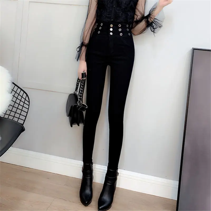 2022 Women Spring Autumn New High Waist Stretch Pencil Pants Female Casual Slim Leggings Ladies Skinny Black Leggings E230
2022 Women Spring Autumn New High Waist Stretch Pencil Pants Female Casual Slim Leggings Ladies Skinny Black Leggings E230