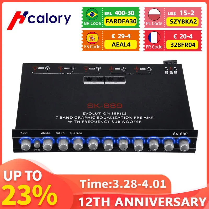 SK-889 автомобильный домашний аудиоусилитель мощности HIFI, 7-канальный 12 В Автомобильный цифровой усилитель, автомобильный аудиоусилитель, уси...
SK-889 автомобильный домашний аудиоусилитель мощности HIFI, 7-канальный 12 В Автомобильный цифровой усилитель, автомобильный аудиоусилитель, уси...