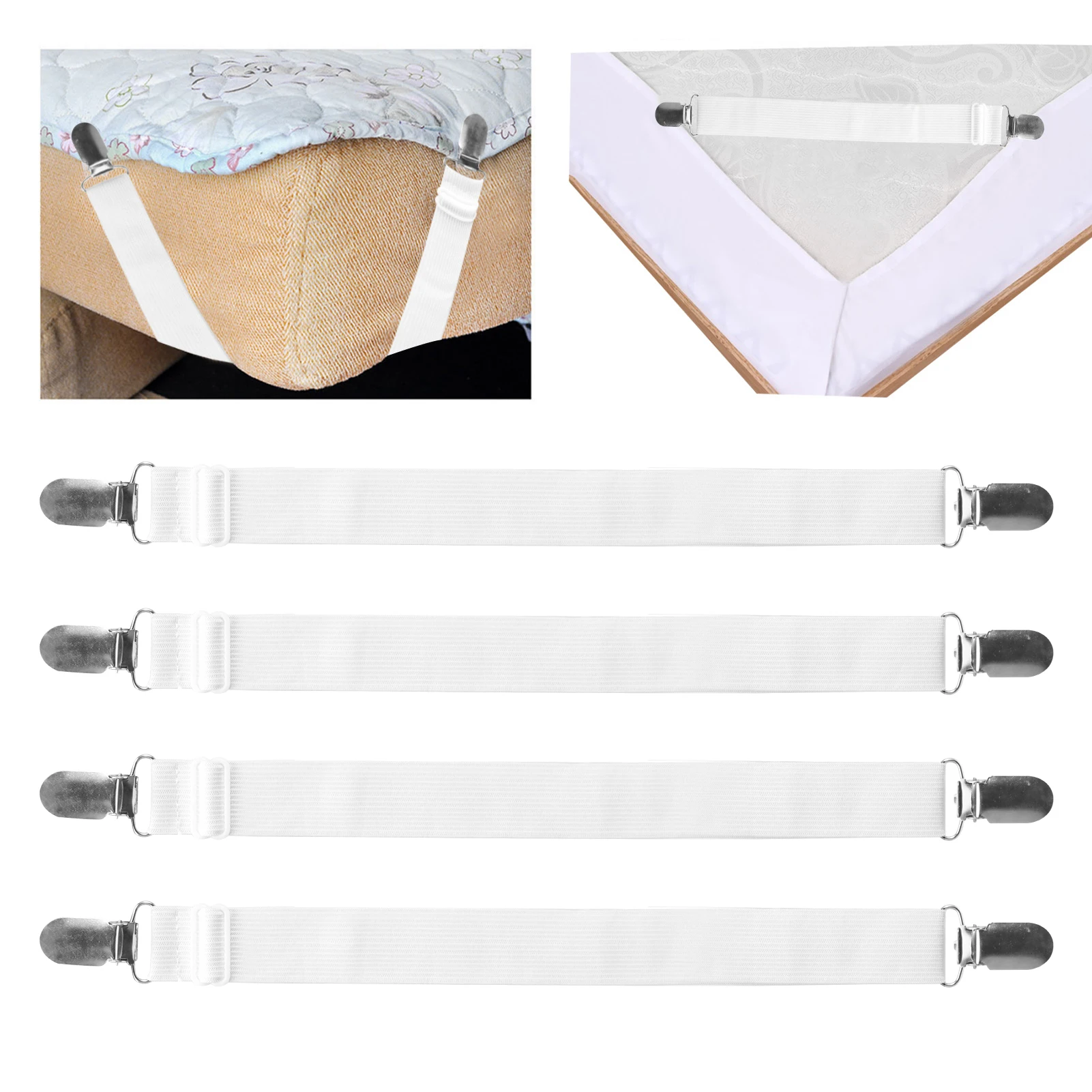 4pcs Non Slip Heavy Duty Universal Elastic Stable Home With Clip Adjustable Length Bed Sheet Fastener Ironing Board Bedroom Sofa
4pcs Non Slip Heavy Duty Universal Elastic Stable Home With Clip Adjustable Length Bed Sheet Fastener Ironing Board Bedroom Sofa