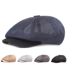 Mesh Beret Men Women Peaked Cap Spring Summer Octagonal Cap Breathable Outdoor Sun Protection Hat Artistic Youth Travel Hat
