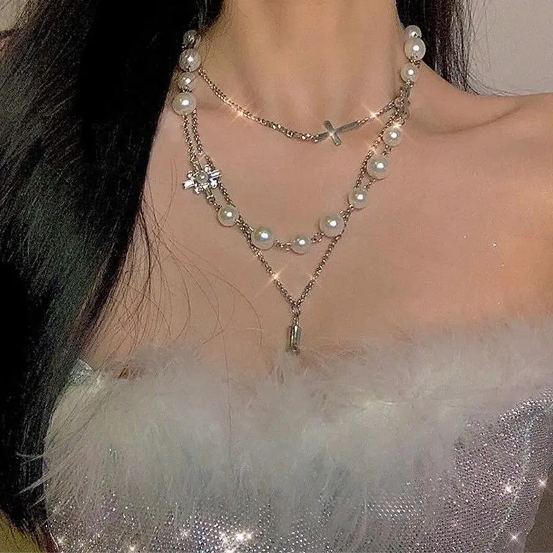 2022 New Korean Fashion Pearl Multi-layered Cross Necklaces for Women Luxury Trend Design Wild Necklace Jewelry Wedding Gifts
2022 New Korean Fashion Pearl Multi-layered Cross Necklaces for Women Luxury Trend Design Wild Necklace Jewelry Wedding Gifts