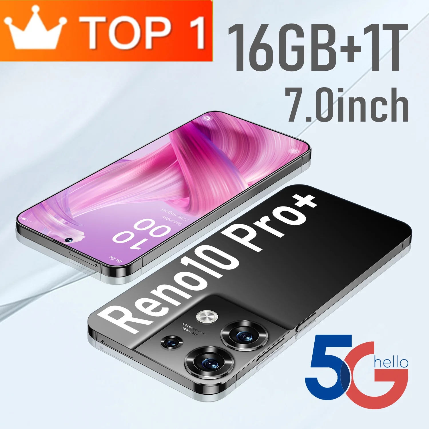 2023 Original Brand New Reno10 Pro Smartphone 7.0inch Full Screen Face ID 16GB+1TB Mobile Phones Global Version 4G 5G Cell Phone
2023 Original Brand New Reno10 Pro Smartphone 7.0inch Full Screen Face ID 16GB+1TB Mobile Phones Global Version 4G 5G Cell Phone