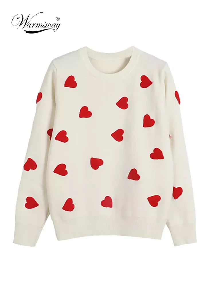 2022 Spring Embroidery Heart Women Sweater O-Neck Kawaii Fashion Pullover Loose Jumper Long Sleeve Knitwear Female C-257
2022 Spring Embroidery Heart Women Sweater O-Neck Kawaii Fashion Pullover Loose Jumper Long Sleeve Knitwear Female C-257