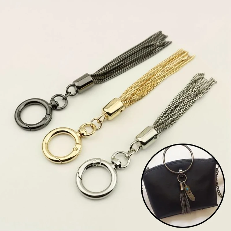 Fashion Metal Decoration Buckle Tassel Pendant Keychain for Handbag Bag Purse Hardware Accessories DIY Crafts Decor Tassel
Fashion Metal Decoration Buckle Tassel Pendant Keychain for Handbag Bag Purse Hardware Accessories DIY Crafts Decor Tassel