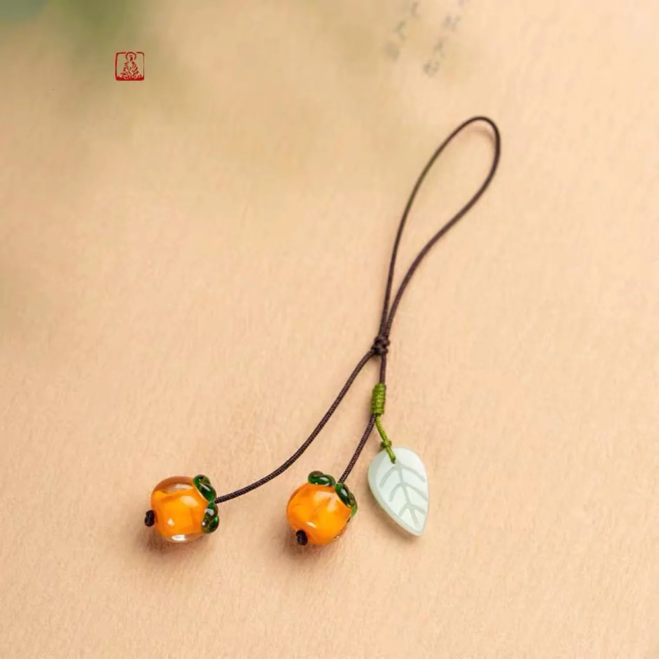 Chinese Style China-Chic Mobile Phone Hanging Chain Key Chain Colored Glass Persimmon Hanging Rope
Chinese Style China-Chic Mobile Phone Hanging Chain Key Chain Colored Glass Persimmon Hanging Rope