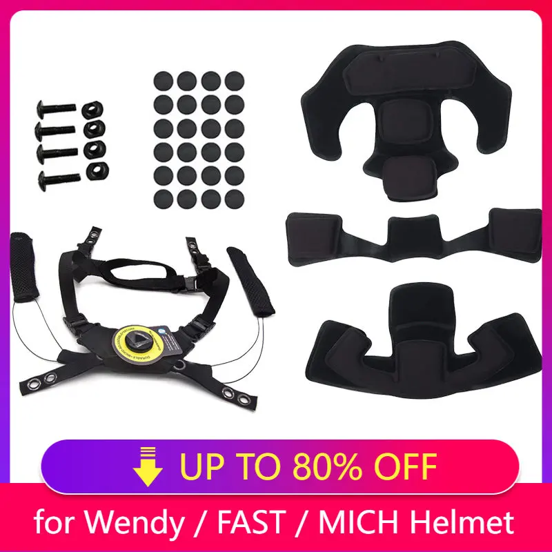 Wendy Helmet Suspension System Helmet Lanyard With Helmet Foam Pad FAST MICH Outdoor Hunting Airsoft Helmet Accessies
Wendy Helmet Suspension System Helmet Lanyard With Helmet Foam Pad FAST MICH Outdoor Hunting Airsoft Helmet Accessies