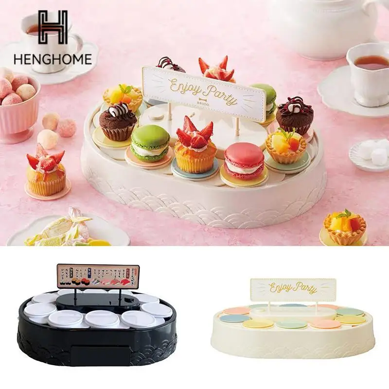 Conveyor Sushi Machine 360 Degree Automatic Rotating Cupcakes Macarons Turntable Display Stand Plates For Wedding Party Gifts
Conveyor Sushi Machine 360 Degree Automatic Rotating Cupcakes Macarons Turntable Display Stand Plates For Wedding Party Gifts