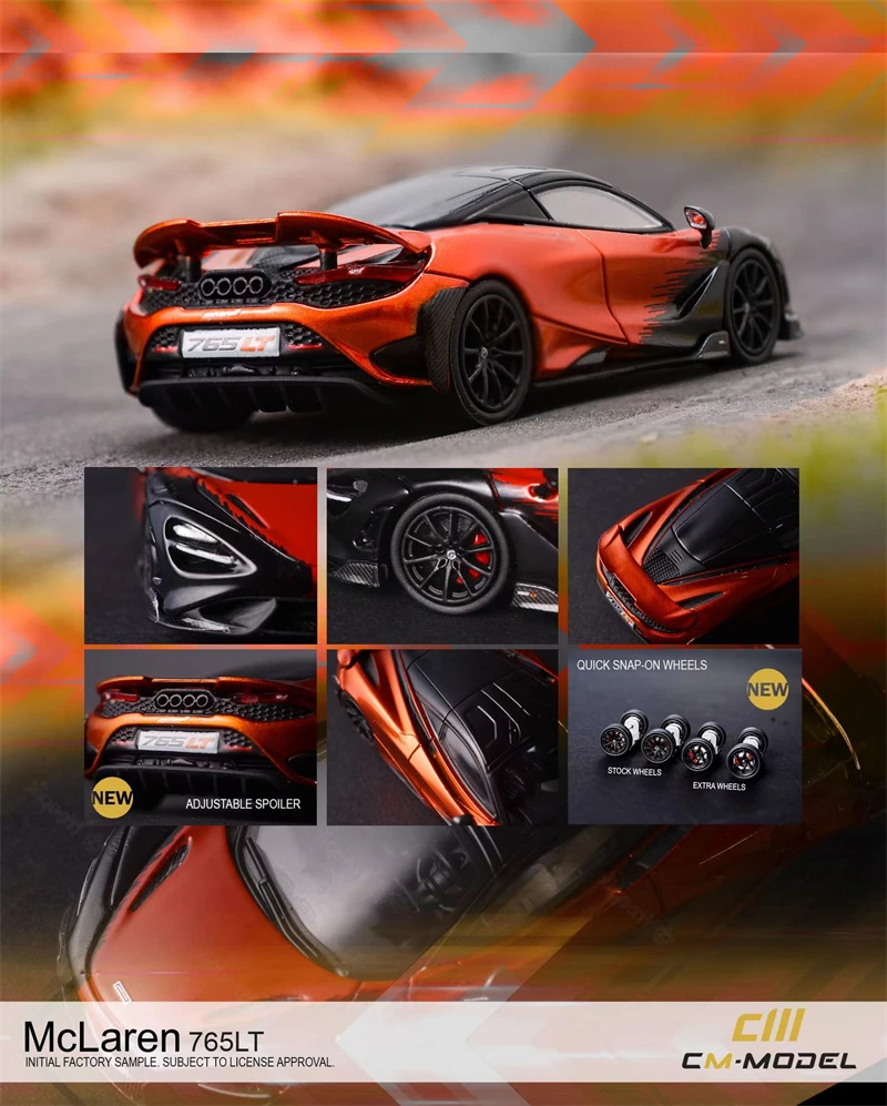 CM Model 1:64 McLaren 765LT Orange Black Die-Cast Car Model Collection Miniature
CM Model 1:64 McLaren 765LT Orange Black Die-Cast Car Model Collection Miniature