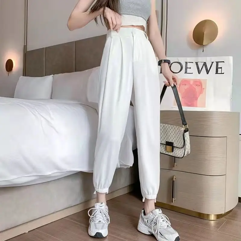 Women New 2022 Spring Summer High Waist Ankle-Length Suits Pants Female Loose Harem Pants Office Ladies Elegant Trousers T49
Women New 2022 Spring Summer High Waist Ankle-Length Suits Pants Female Loose Harem Pants Office Ladies Elegant Trousers T49