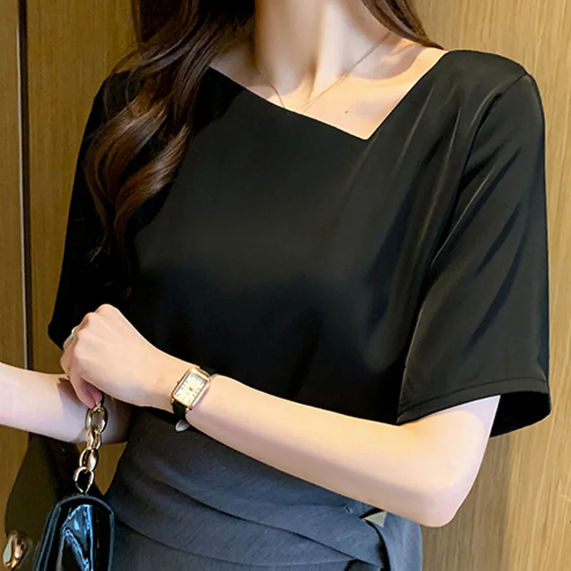 Женские топы и блузки 2022 корейская модная одежда женская шифоновая короткая