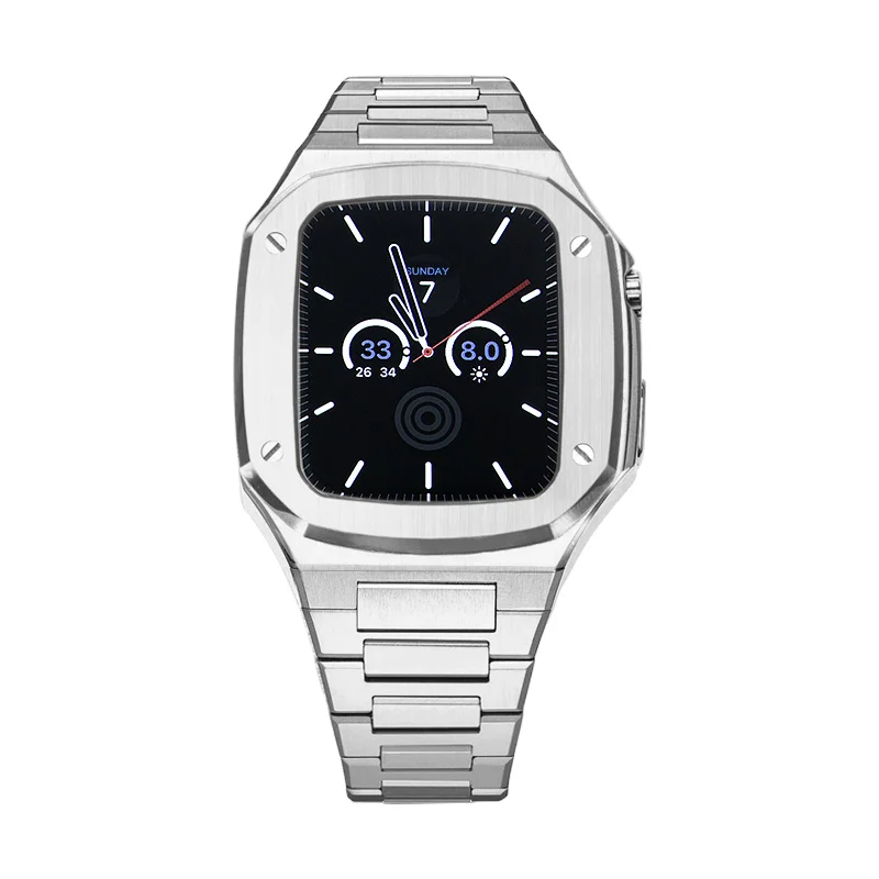 Модифицированный комплект, металлическая рамка для Apple Watch 7 6 5 4 42 мм 44 мм 45 мм, корпус для часов, металлический сменный ремешок для iWatch band 41 мм
Модифицированный комплект, металлическая рамка для Apple Watch 7 6 5 4 42 мм 44 мм 45 мм, корпус для часов, металлический сменный ремешок для iWatch band 41 мм