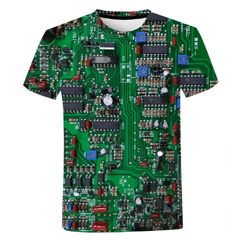 2022 Fashion Summer Circuit Board 3D Printing T-Shirt Men's Personality Trend Casual Short Sleeve Loose Oversized Men's Shirt
2022 Fashion Summer Circuit Board 3D Printing T-Shirt Men's Personality Trend Casual Short Sleeve Loose Oversized Men's Shirt