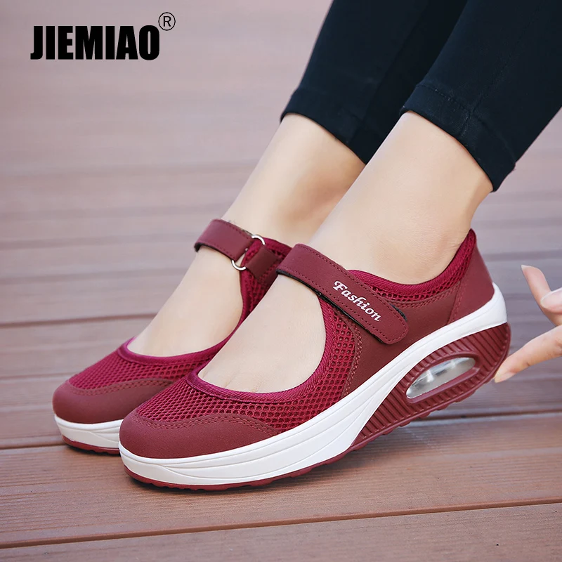 JIEMIAO Fashion Walking Shoes Summer Women Thick Soft Bottom Casual Shoes Mesh Breathable Slip on Fabric Sneakers Size 35-42
JIEMIAO Fashion Walking Shoes Summer Women Thick Soft Bottom Casual Shoes Mesh Breathable Slip on Fabric Sneakers Size 35-42