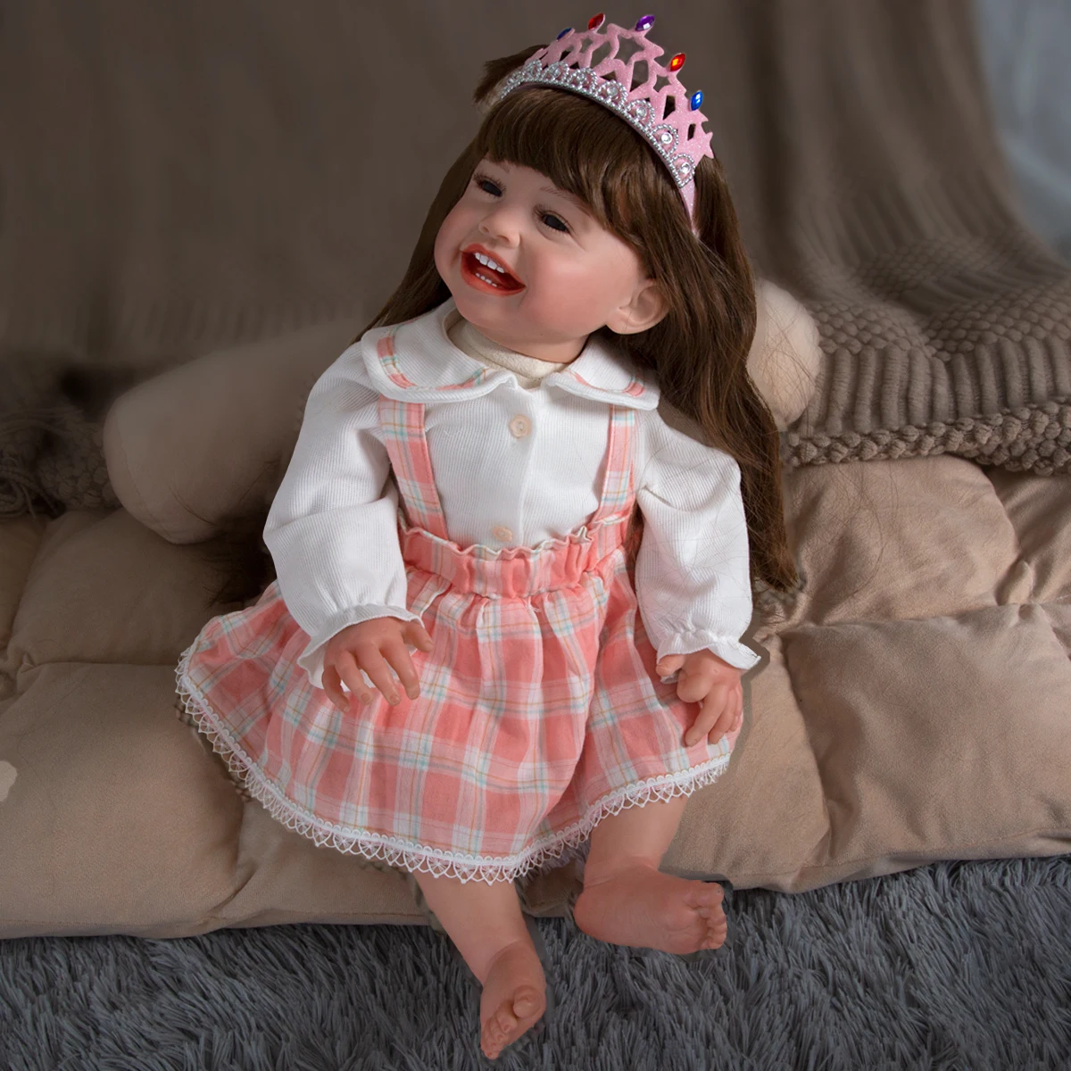 KEIUMI 60 CM Reborn Baby Dolls Mila Real Touch Cloth Body Vinyl Bebe Reborn Doll Beautiful Toys For Children Birthday Gift
KEIUMI 60 CM Reborn Baby Dolls Mila Real Touch Cloth Body Vinyl Bebe Reborn Doll Beautiful Toys For Children Birthday Gift
