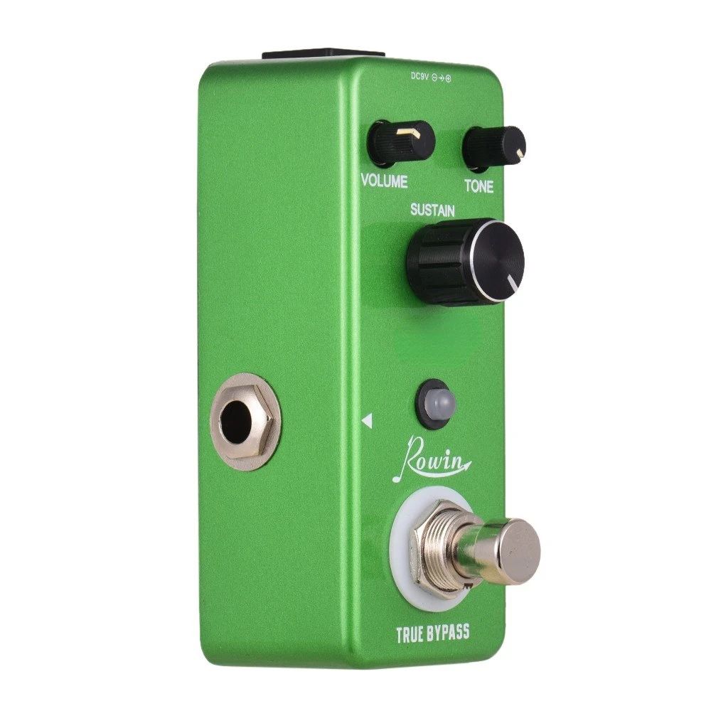 Guitar Effect Pedal with Volume Tone Sustain Control Knob Aluminum Alloy Shell True Bypass 
Guitar Effect Pedal with Volume Tone Sustain Control Knob Aluminum Alloy Shell True Bypass