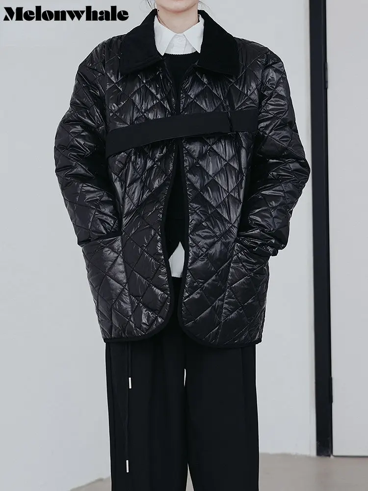 MelonWhale Black Big Size Warm Plaid Cotton-padded Coat Long Sleeve Loose Fit Women Parkas Streetwear Autumn Winter 2022 M171
MelonWhale Black Big Size Warm Plaid Cotton-padded Coat Long Sleeve Loose Fit Women Parkas Streetwear Autumn Winter 2022 M171