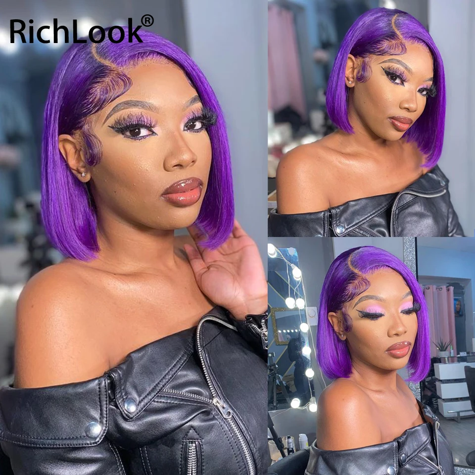 Fluorescent Purple Short Bob Lace Front Wig Brazilian 13x4 Lace Frontal Wigs Human Hair For Women Pre Plucked HD Lace Front Wig
Fluorescent Purple Short Bob Lace Front Wig Brazilian 13x4 Lace Frontal Wigs Human Hair For Women Pre Plucked HD Lace Front Wig