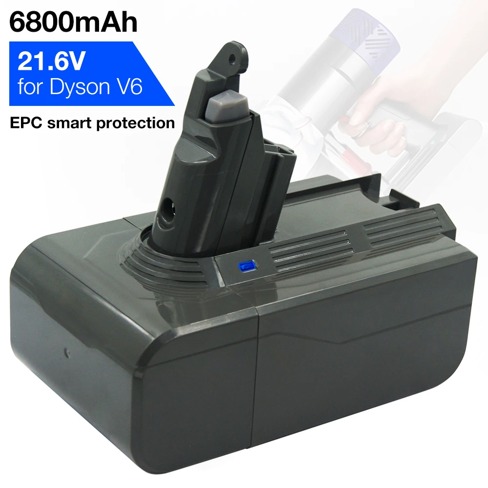 Сменный литий-ионный аккумулятор большой емкости 21,6 в Ач для Dyson V6 DC62 DC58 DC59 DC61 Animal SV03 SV05 SV08 SV09
Сменный литий-ионный аккумулятор большой емкости 21,6 в Ач для Dyson V6 DC62 DC58 DC59 DC61 Animal SV03 SV05 SV08 SV09