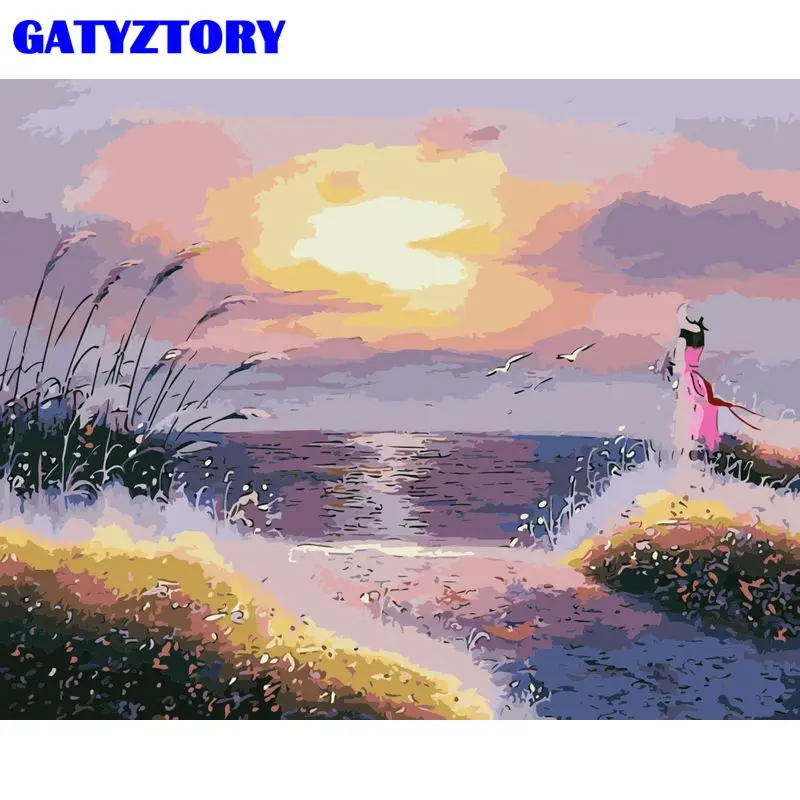 GATYZTORY Diy Painting By Number Sunset Scenery By The Sea Drawing On Canvas Art Gift Picture By Number Kits Home Decor 
GATYZTORY Diy Painting By Number Sunset Scenery By The Sea Drawing On Canvas Art Gift Picture By Number Kits Home Decor