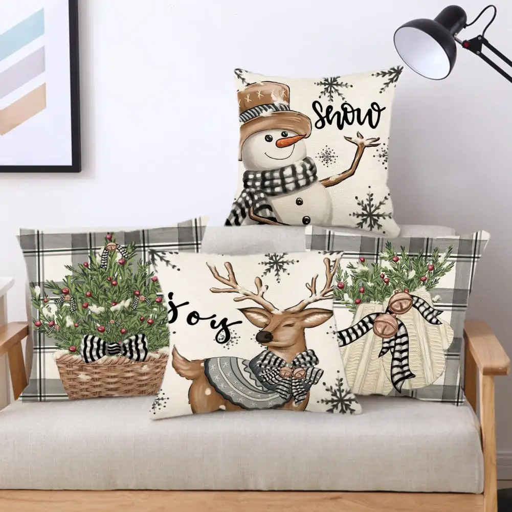 Decorative Holiday Cushion Cover Festive Christmas Pillowcases Durable Snowflake Elk Pattern Vintage Xmas Throw Covers for Home
Decorative Holiday Cushion Cover Festive Christmas Pillowcases Durable Snowflake Elk Pattern Vintage Xmas Throw Covers for Home