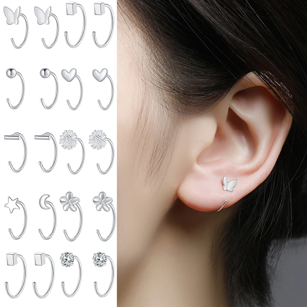 Sliver Colour Butterfly Geometric Asymmetric Hoop Earrings for Women Small Open Huggies Hoops Ear Piercing Earring Jewelry Girls
Sliver Colour Butterfly Geometric Asymmetric Hoop Earrings for Women Small Open Huggies Hoops Ear Piercing Earring Jewelry Girls