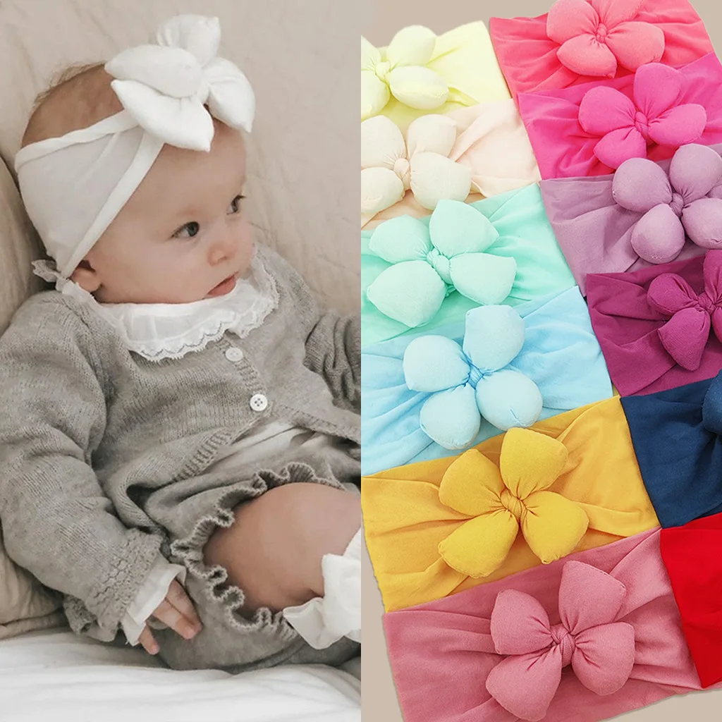 Soft Nylon Flower Bow Baby Headband Girls Solid Color Headband with Big Bow Elastic Wide Turban Headwear kids Hair Accessories
Soft Nylon Flower Bow Baby Headband Girls Solid Color Headband with Big Bow Elastic Wide Turban Headwear kids Hair Accessories
