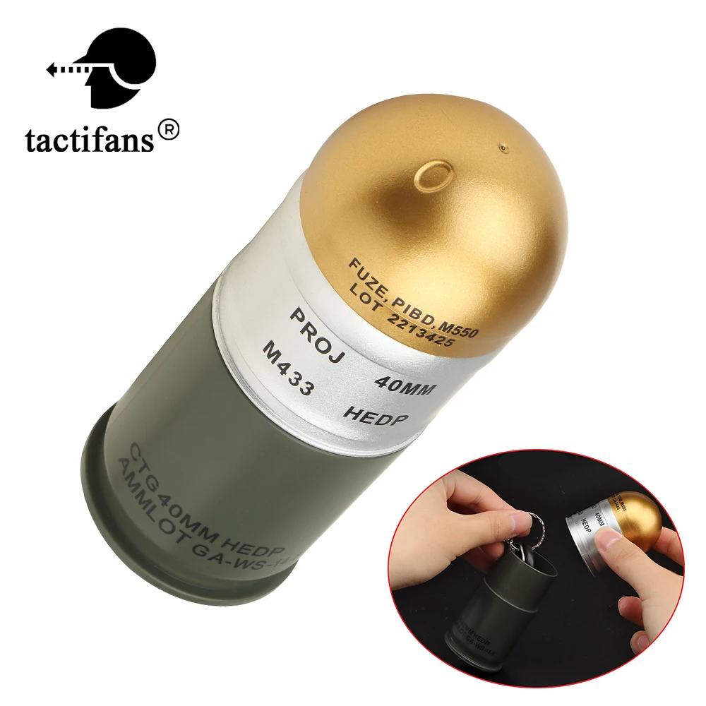 Тактический картридж M433 HEDP 40 мм, искусственная граната, проекционный проигрыватель для страйкбола, украшение, коллекция игрушек, подарок
Тактический картридж M433 HEDP 40 мм, искусственная граната, проекционный проигрыватель для страйкбола, украшение, коллекция игрушек, подарок